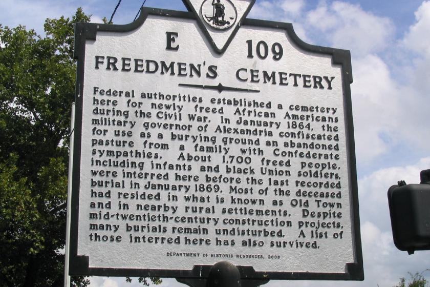 Freedman's Cemetery Historic Highway Marker