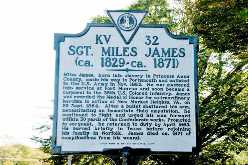 Sgt. Miles James Historical Marker