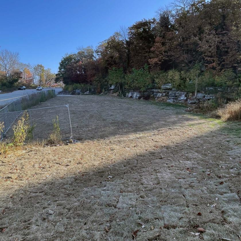 A photograph of a restored battlefield at Lookout Mountain