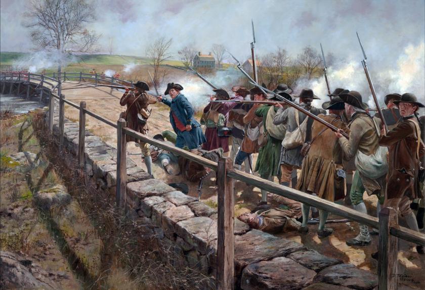 Don Troiani's "Concord Bridge, The Nineteenth of April, 1775"