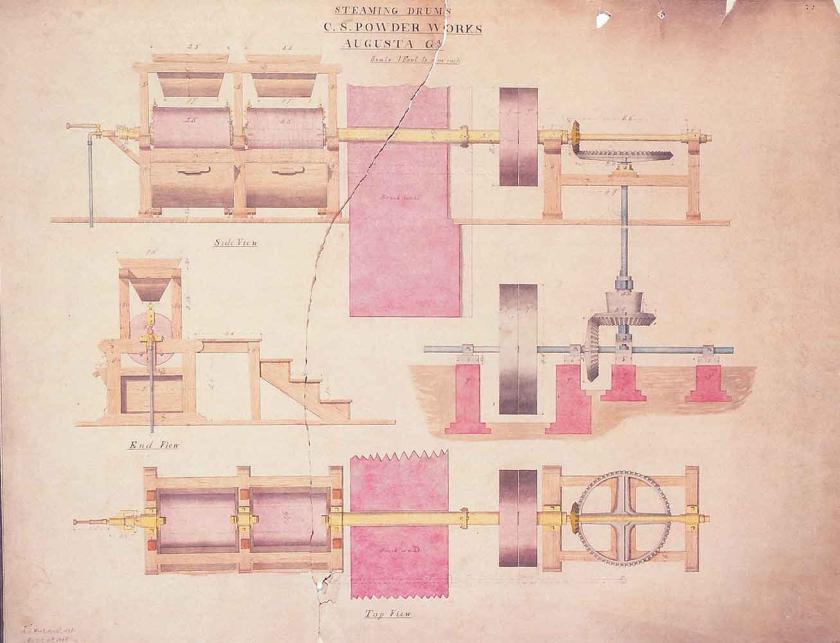 Plans for Confederate Powder Works, August GA