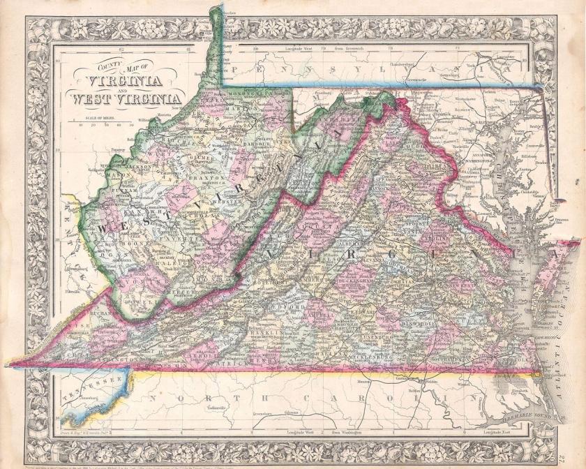 Division of West VA and VA during the Civil War
