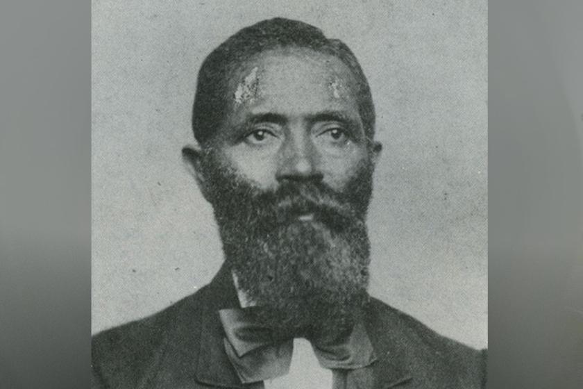 Portrait of George Teamoh (1817-after 1887); born a slave, worked as the Norfolk Navy Yard and other military installations. Teamoh wrote his autobiography and served in the Virginia legislature during the Reconstruction era.