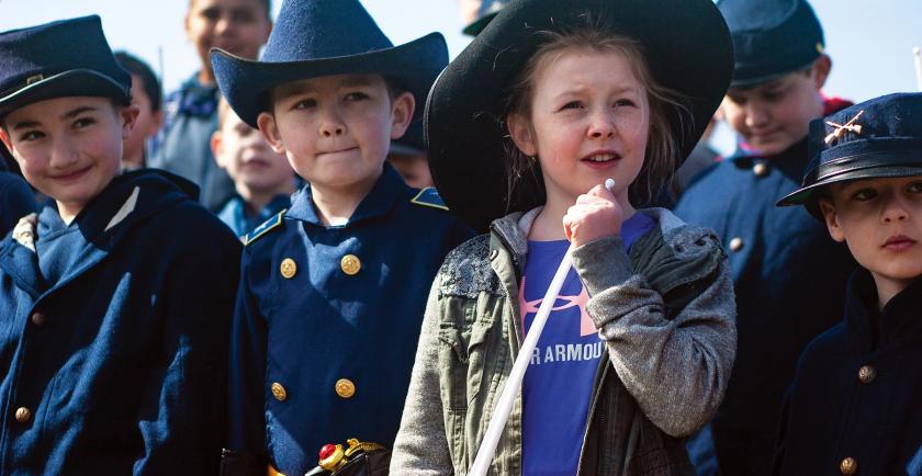 Young people enjoy a Generations event at the Gettysburg Battlefield