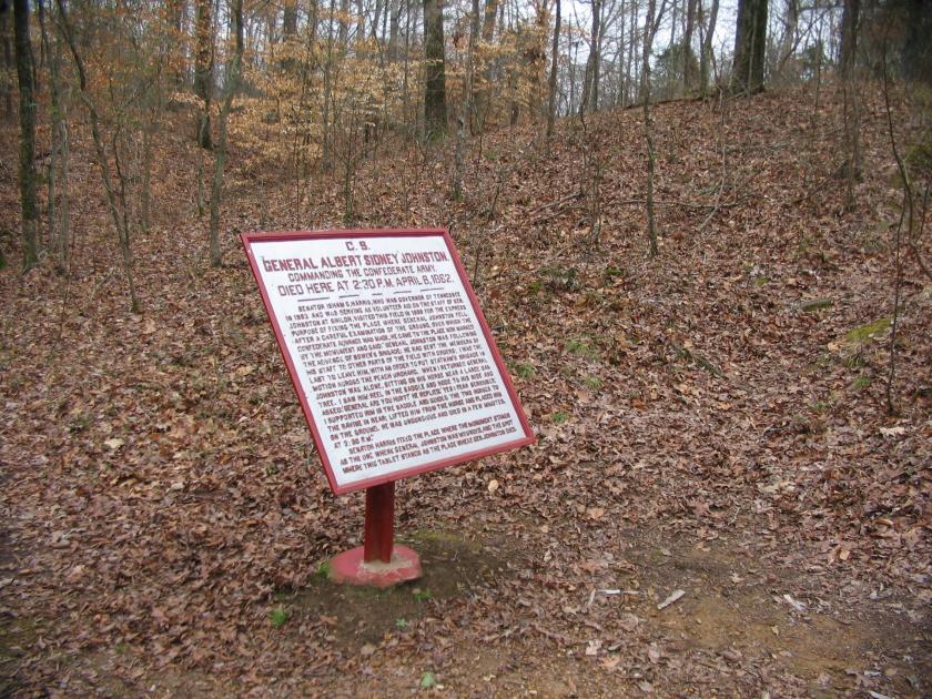 General Albert Sidney Johnston Marker at Shiloh