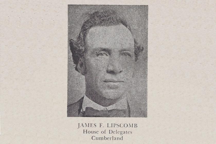 This photograph of James F. Lipscomb was published in Luther Porter Jackson's Negro Office-Holders in Virginia, 1865–1895 (1945). Lipscomb served as a member of the House of Delegates representing Cumberland County from 1869 to 1877.
