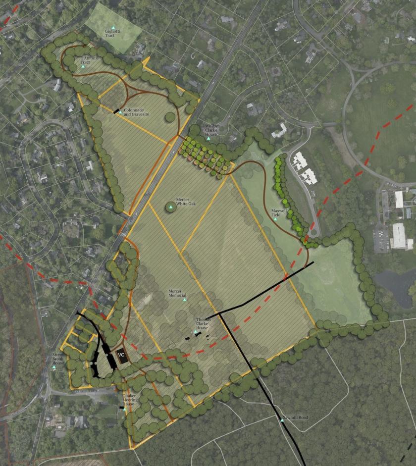Map of Reenvisioned Princeton Battlefield
