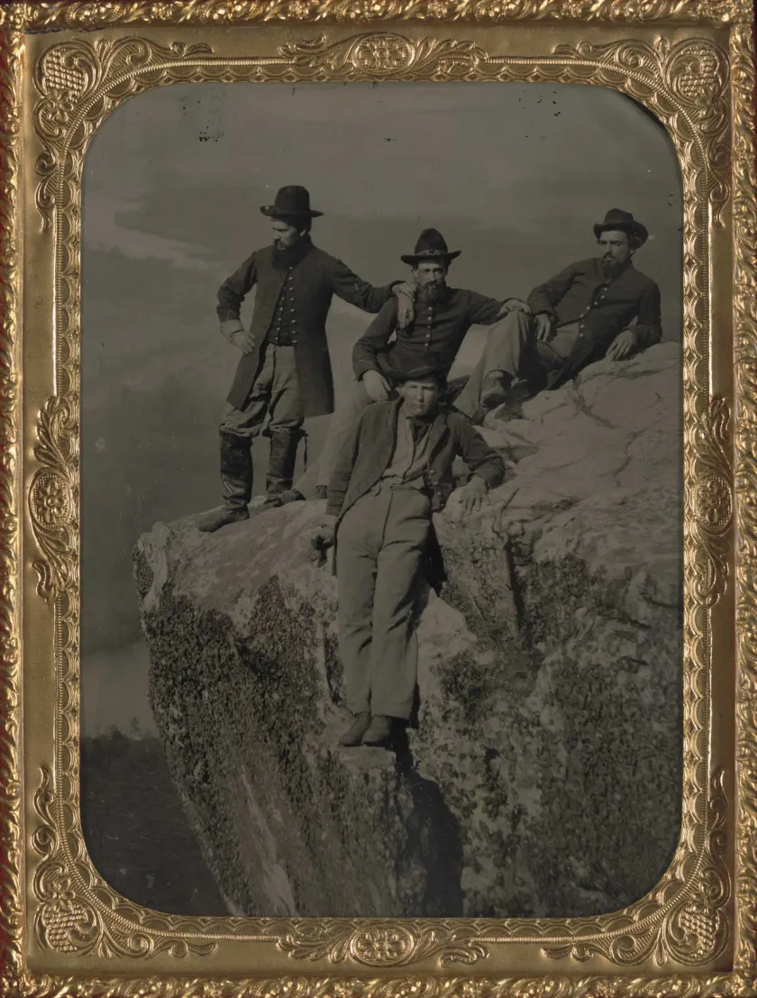 Uniformed soldiers at at Point Lookout, Tennessee