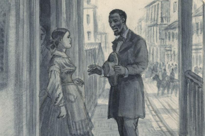 In Confederate-held Winchester, Thomas Laws delivers his message to Rebecca Wright.
