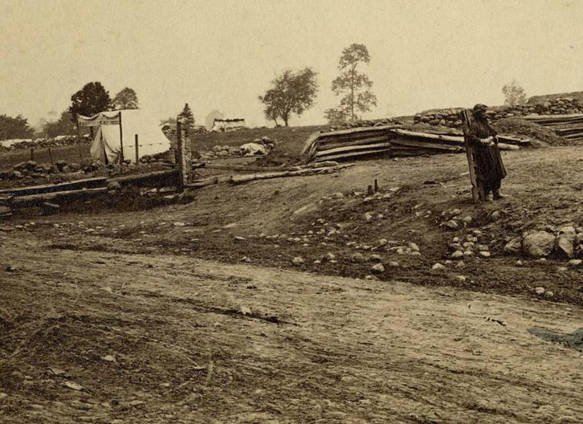 A photograph of Marie Tepe at Cemetery Hill