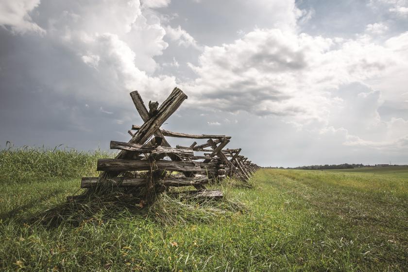 A fence on the Harper's Ferry Battlefield