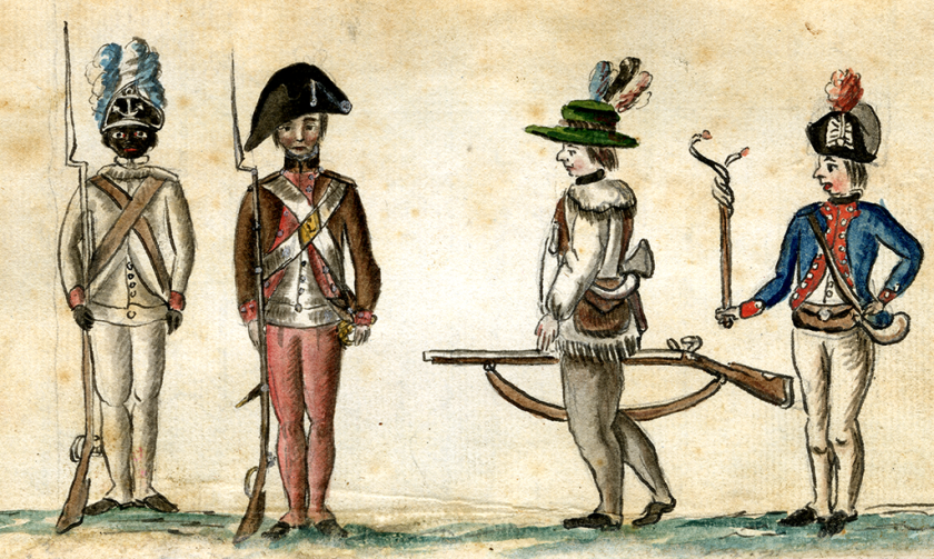 American foot soldiers during the Yorktown campaign, 1781