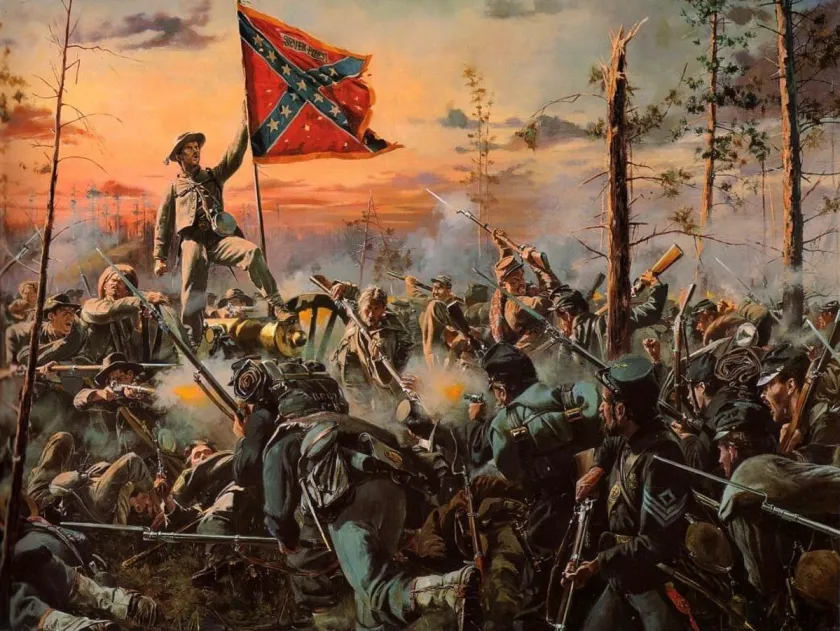 Hand-to-hand fighting erupted as the Reserves rushed to reclaim captured cannons on the front line.