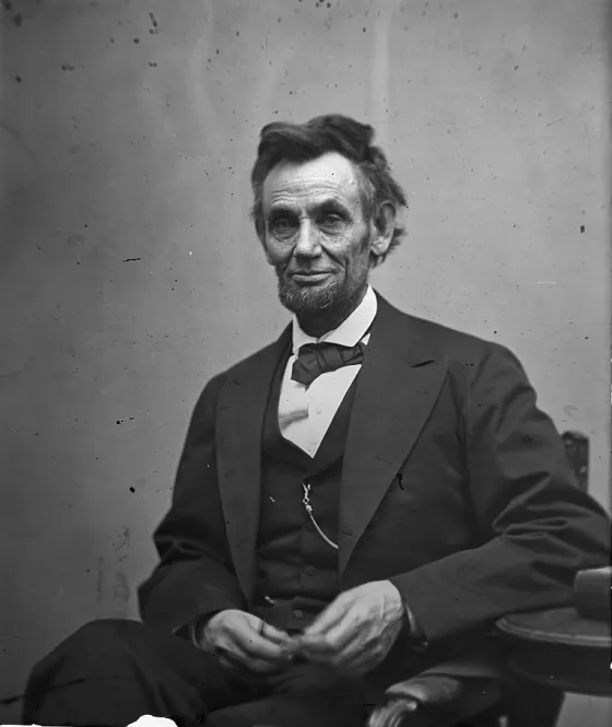 Last seated photograph of President Abraham Lincoln