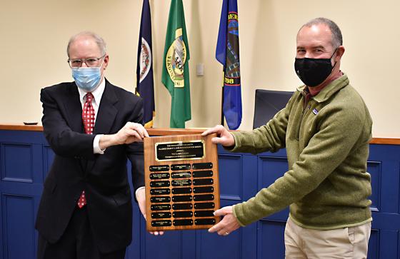 Tom Gilmore accepts award on Trust's behalf