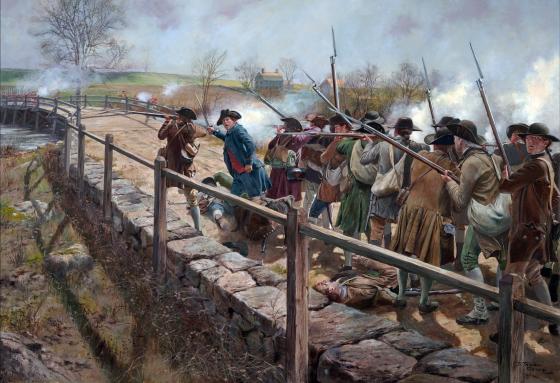 Don Troiani's "Concord Bridge, The Nineteenth of April, 1775"