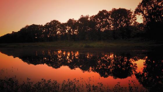 Sunset over the Shenandoah River at Cool Springs Battlefield, Clarke County, Va.