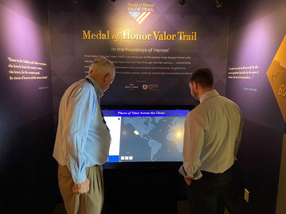 Medal of Honor Trail exhibit aboard USS Yorktown