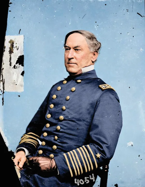 Portrait of Rear Adm. David G. Farragut, officer of the Federal Navy