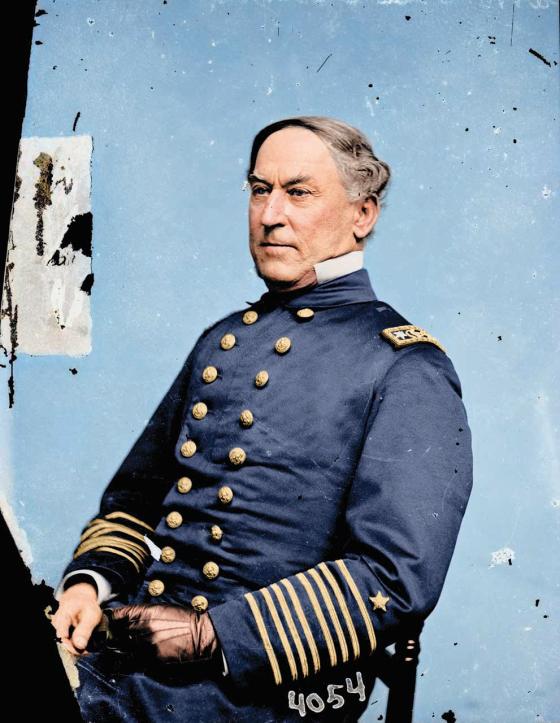 Portrait of Rear Adm. David G. Farragut, officer of the Federal Navy