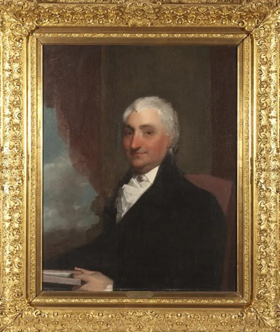 Oil portrait of Hugh Henry Brackenridge, painted by Gilbert Stuart in 1810.