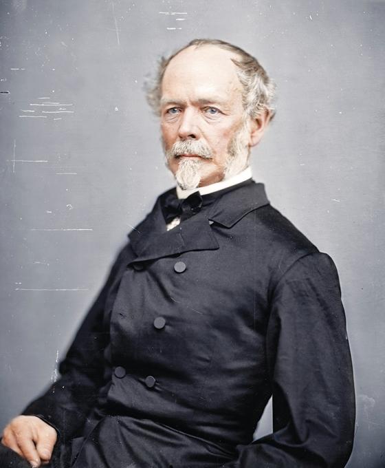 A colorized photo of Joseph E. Johnston