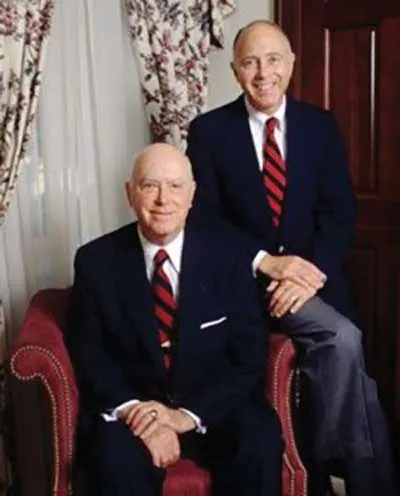 Dr. Robert B. Pamplin, Jr., and his father, Robert B. Pamplin, Sr.