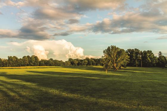 A vibrant sky over the Princeton Battlefield