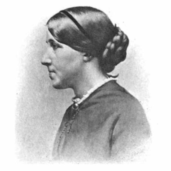 A photograph of Alcott taken around 1862, later published in Louisa May Alcott: Her Life, Letters, and Journals.