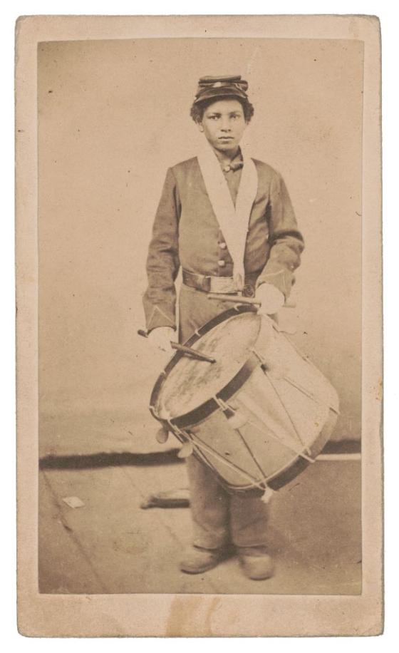 A portrait young man named Jackson, a drummer for the 79th Colored Troops. (U.S. Army Heritage and Education Center)