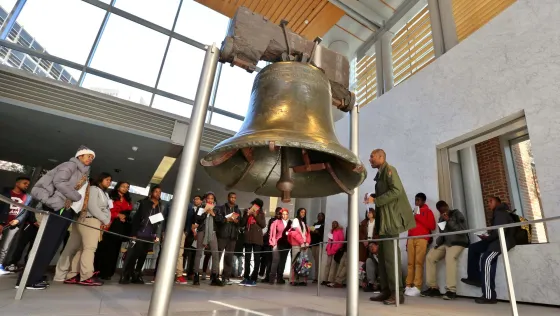 Visitors at the Liberty Bell
