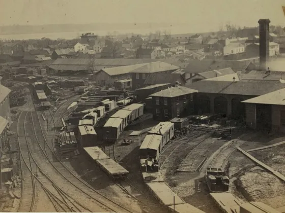 Railroad yard in Alexandria, Virginia