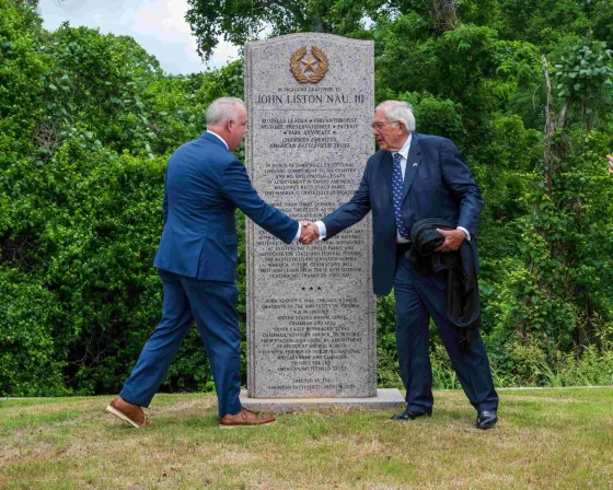 David Duncan and John Nau at Monument