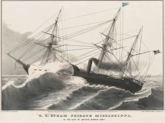 The steam-frigate Mississippi in 1847