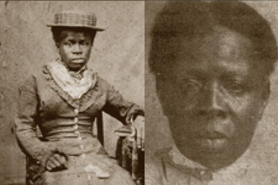 Caroline Terry as a young woman (left) and in old age (right)