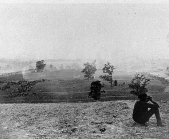 This is a photograph of the Antietam battlefield prior to the beginning of this conflict.