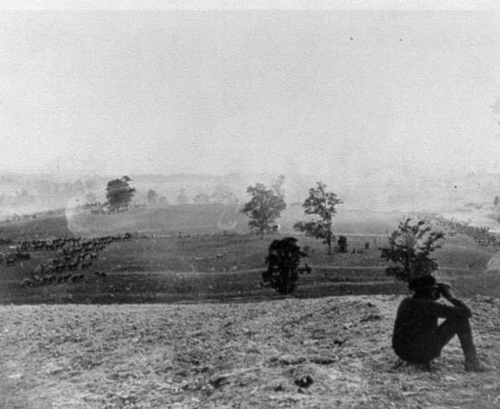 This is a photograph of the Antietam battlefield prior to the beginning of this conflict. 
