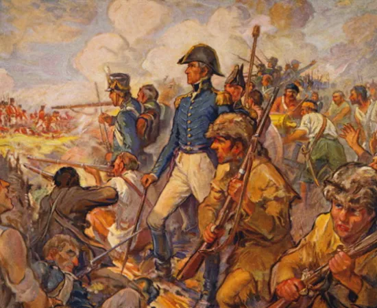 Paining of Andrew Jackson During the Battle of New Orleans, 1922