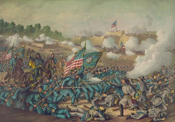 Battle of Williamsburg. Gen. Hancock's charge, May 5, 1862. Library of Congress.
