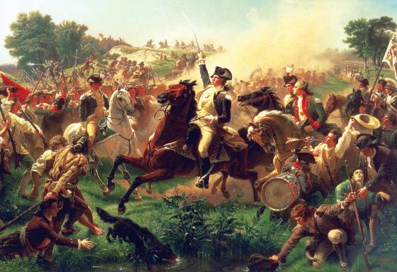 A painting of the Battle of Monmouth