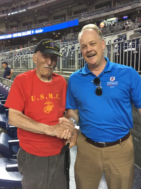 David Duncan with Ed Bearss at the Armed Services Classic