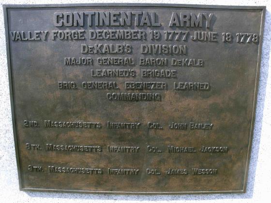 DeKalb's Division Marker at Valley Forge National Historical Park