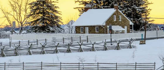 Snow at Lee's Headquarters in Gettysburg