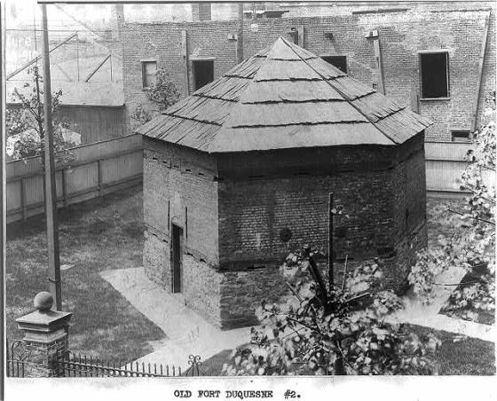 Photo of a stone blockhouse. 
