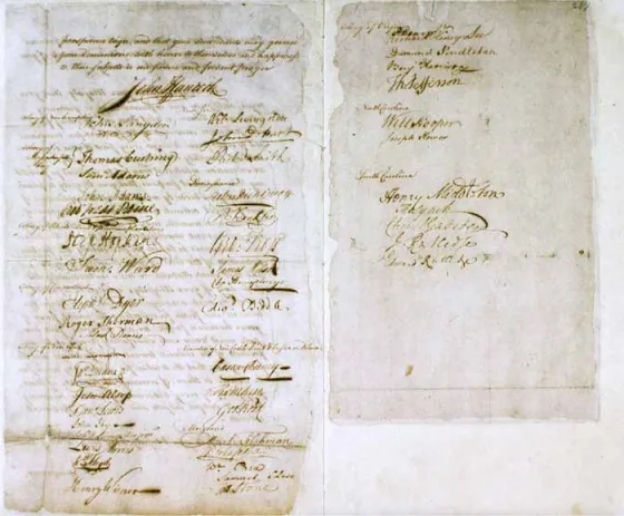 Scan of the Olive Branch Petition
