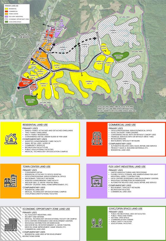 A map of the Wilderness Crossing Community Master Plan