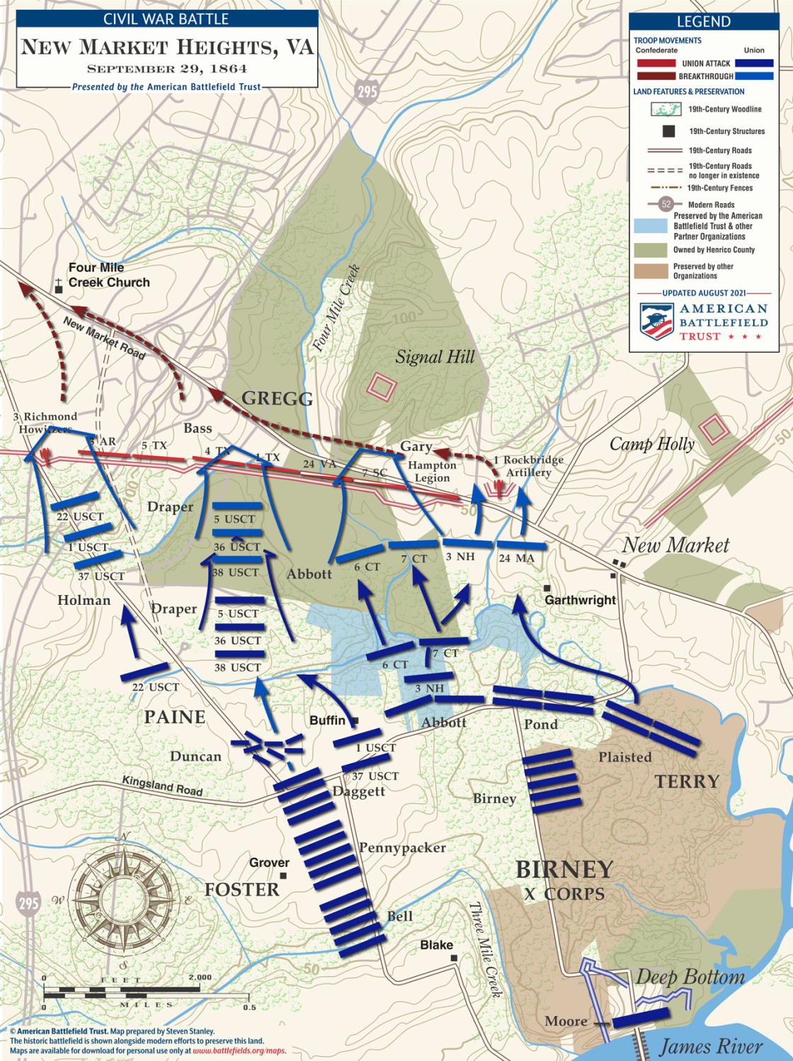 New Market Heights - September 29, 1864 Battle Map