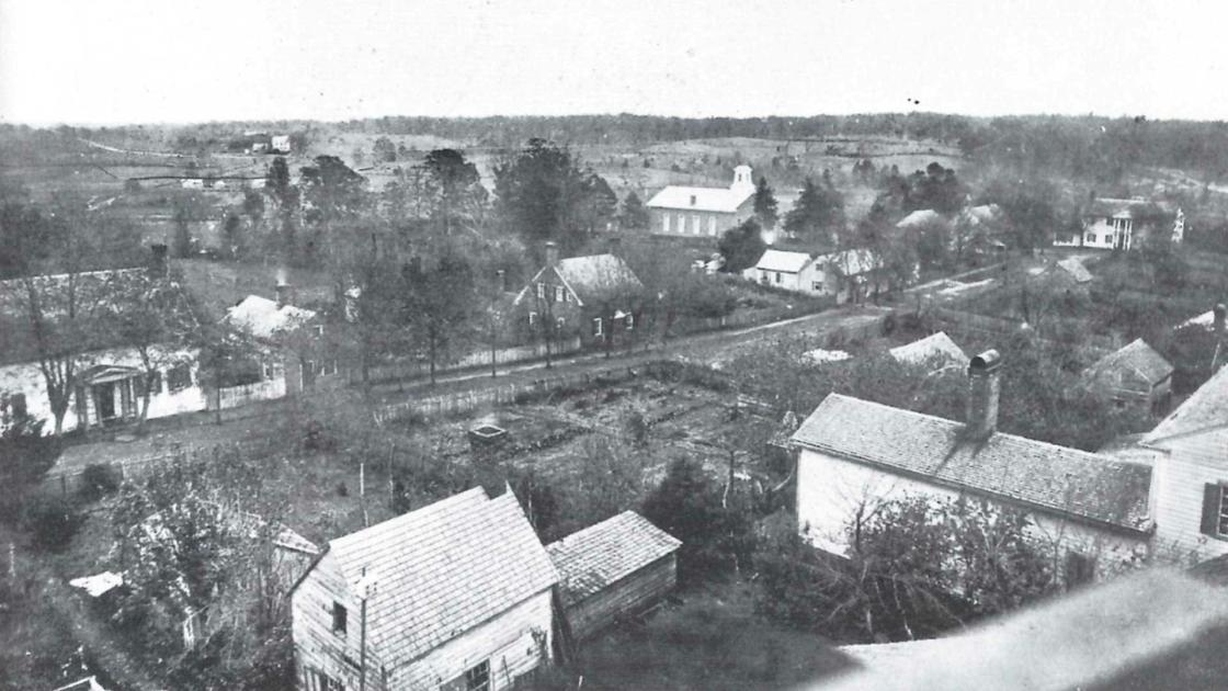 Rooftop view across the south end of Salem, ca. 1865.