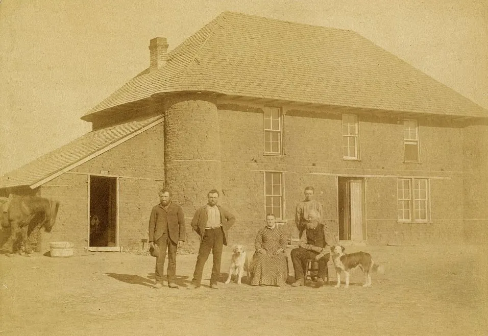 1886 Two-Story Sod House in Custer County, Nebraska