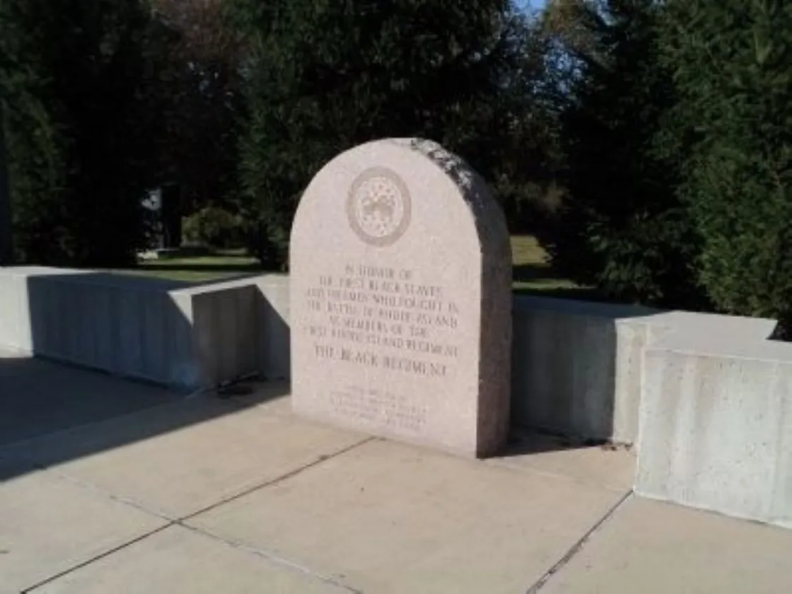Granite monument to 1st Rhode Island African American Regiment